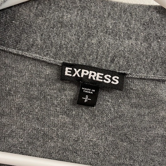 Express Cardigan Gray 3/4 Sleeve - Picture 2 of 2